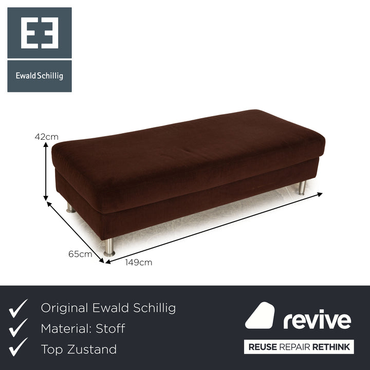 Ewald Schillig Concept Plus Stoff Hocker Braun