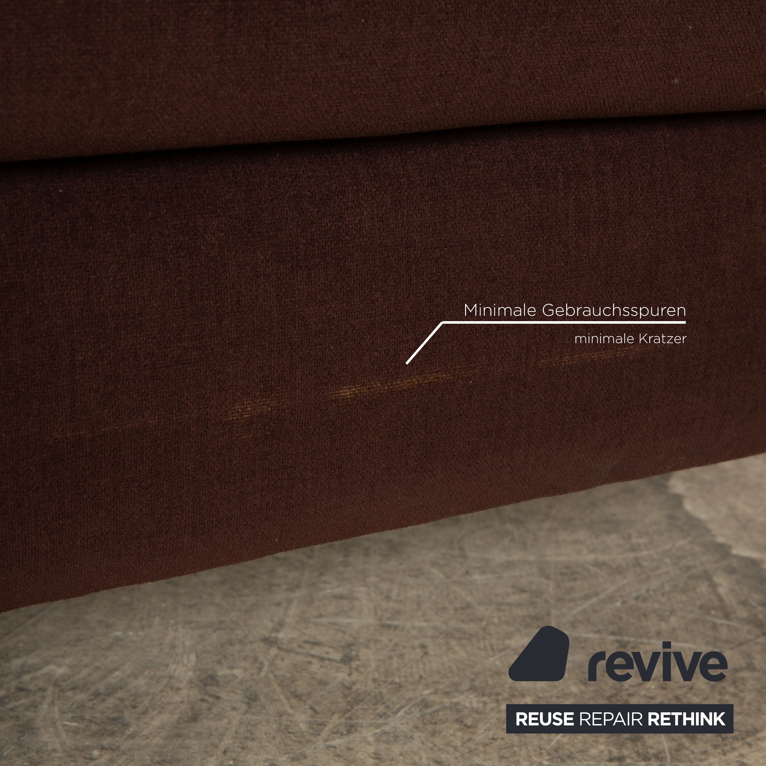 Ewald Schillig Concept Plus fabric stool brown
