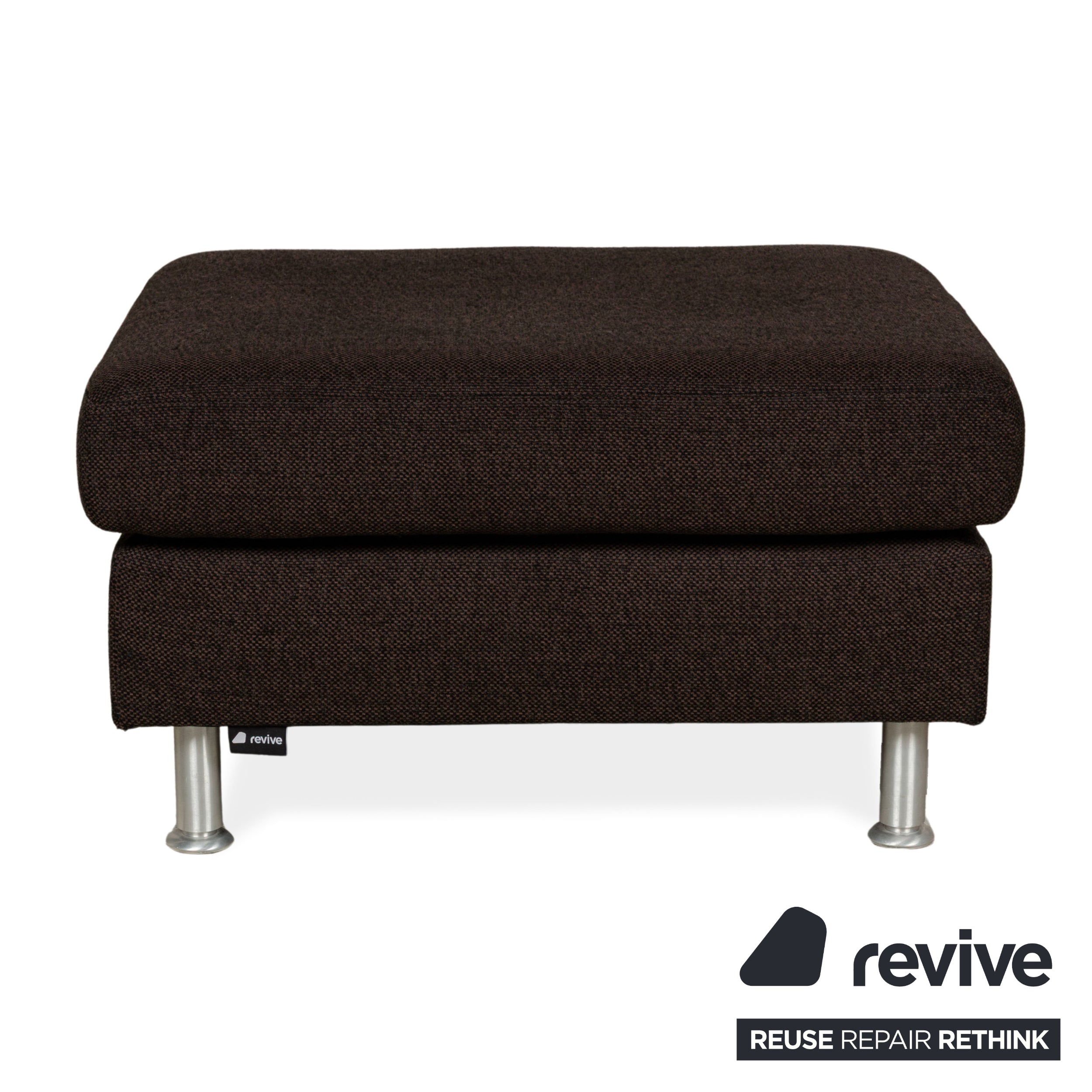 Ewald Schillig Tabouret Concept Plus en tissu noir