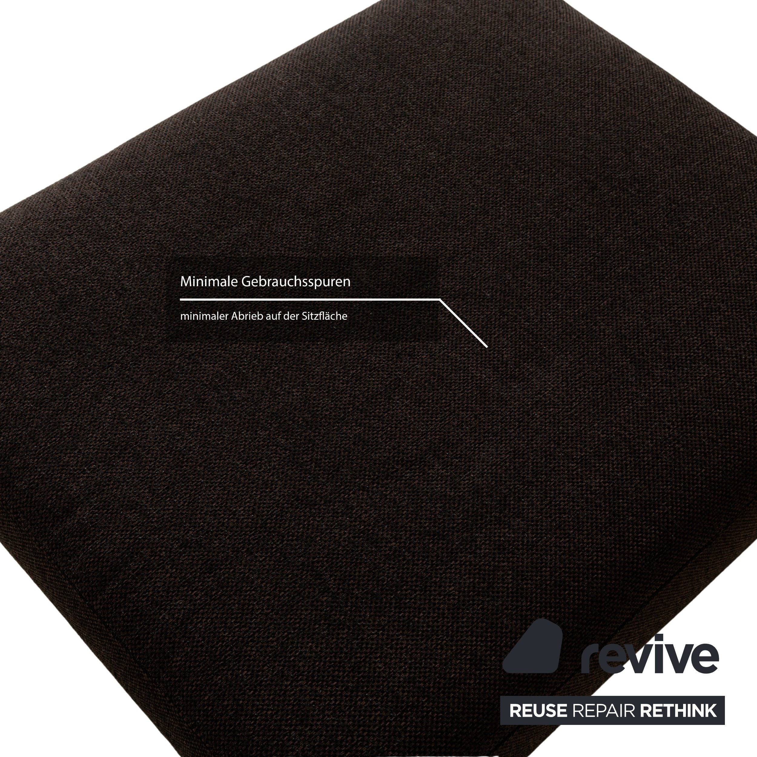 Ewald Schillig Tabouret Concept Plus en tissu noir