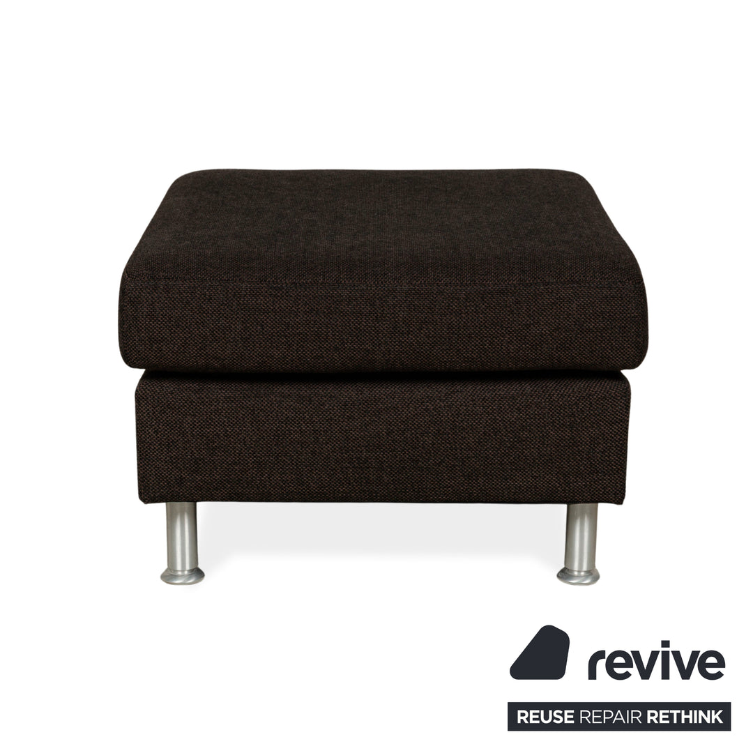 Fauteuil en tissu Concept Plus Ewald Schillig avec tabouret noir