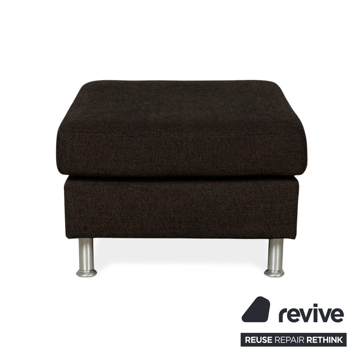 Fauteuil en tissu Concept Plus Ewald Schillig avec tabouret noir