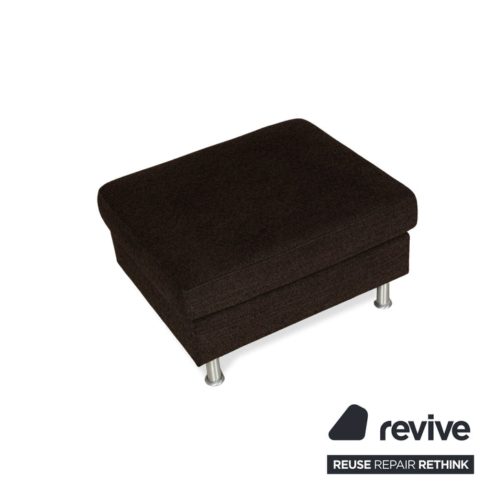Fauteuil en tissu Concept Plus Ewald Schillig avec tabouret noir