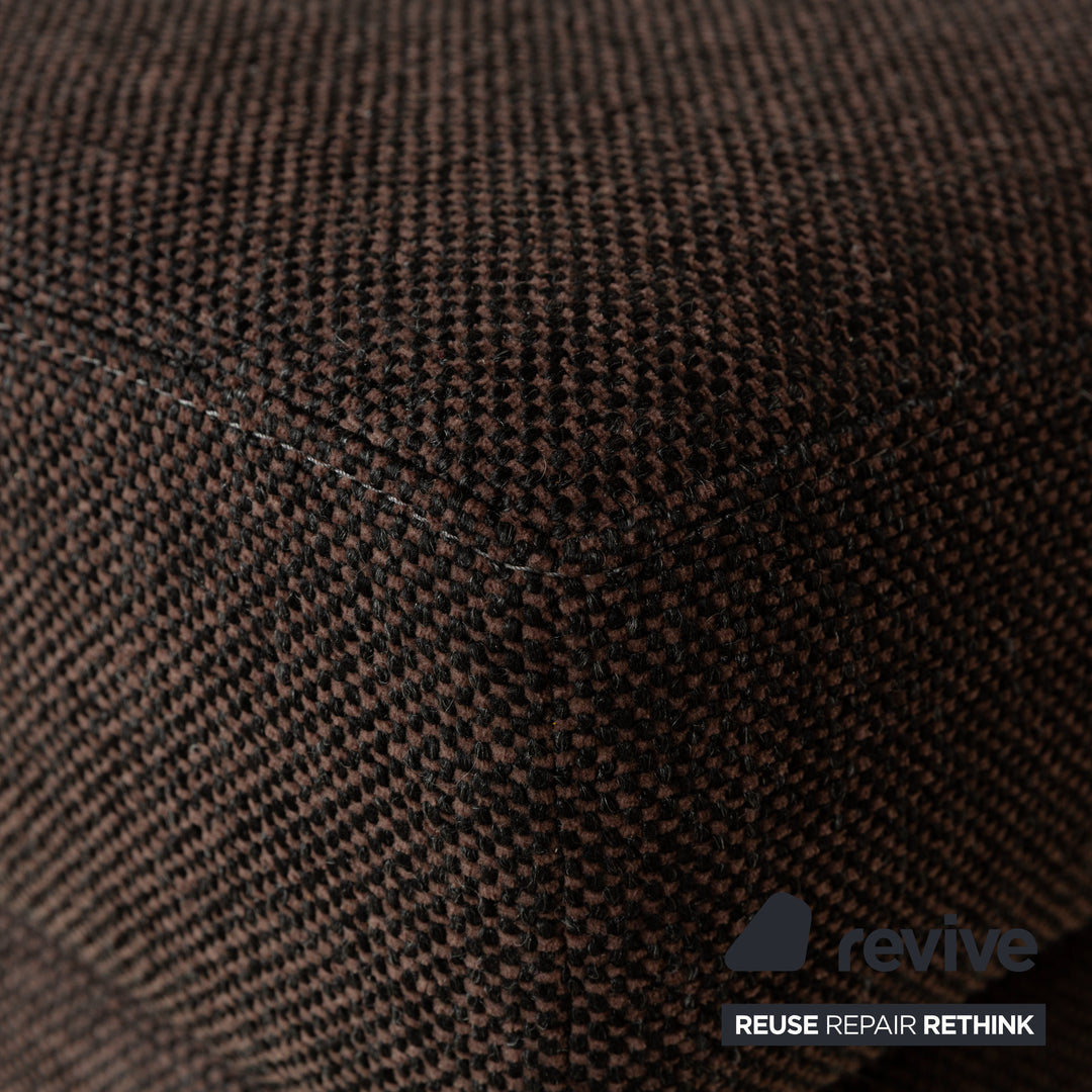 Fauteuil en tissu Concept Plus Ewald Schillig avec tabouret noir