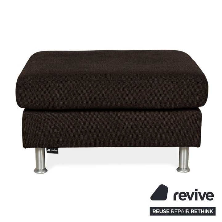 Fauteuil en tissu Concept Plus Ewald Schillig avec tabouret noir