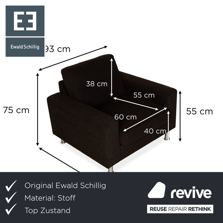 Ewald Schillig Concept Plus Stoff Sessel Schwarz