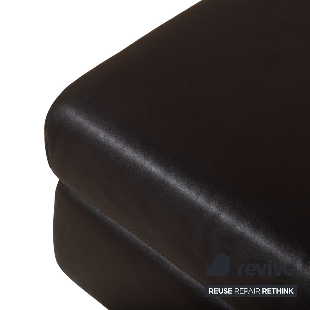 Ewald Schillig Courage Garnitur Leder Ecksofa Hocker Braun manuelle Funktion Sofa Couch