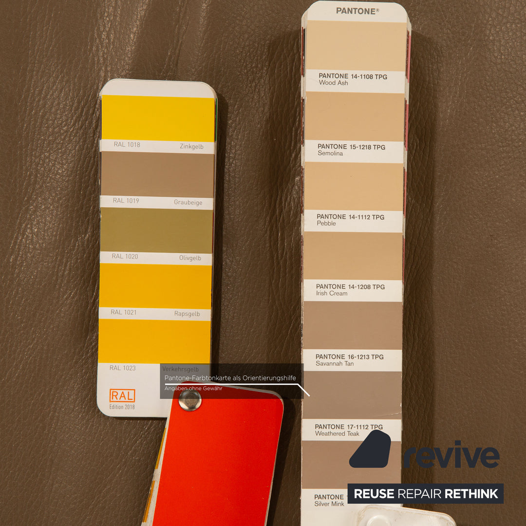 Ewald Schillig Courage Leder Ecksofa Beige Taupe Sofa Couch manuelle Funktion