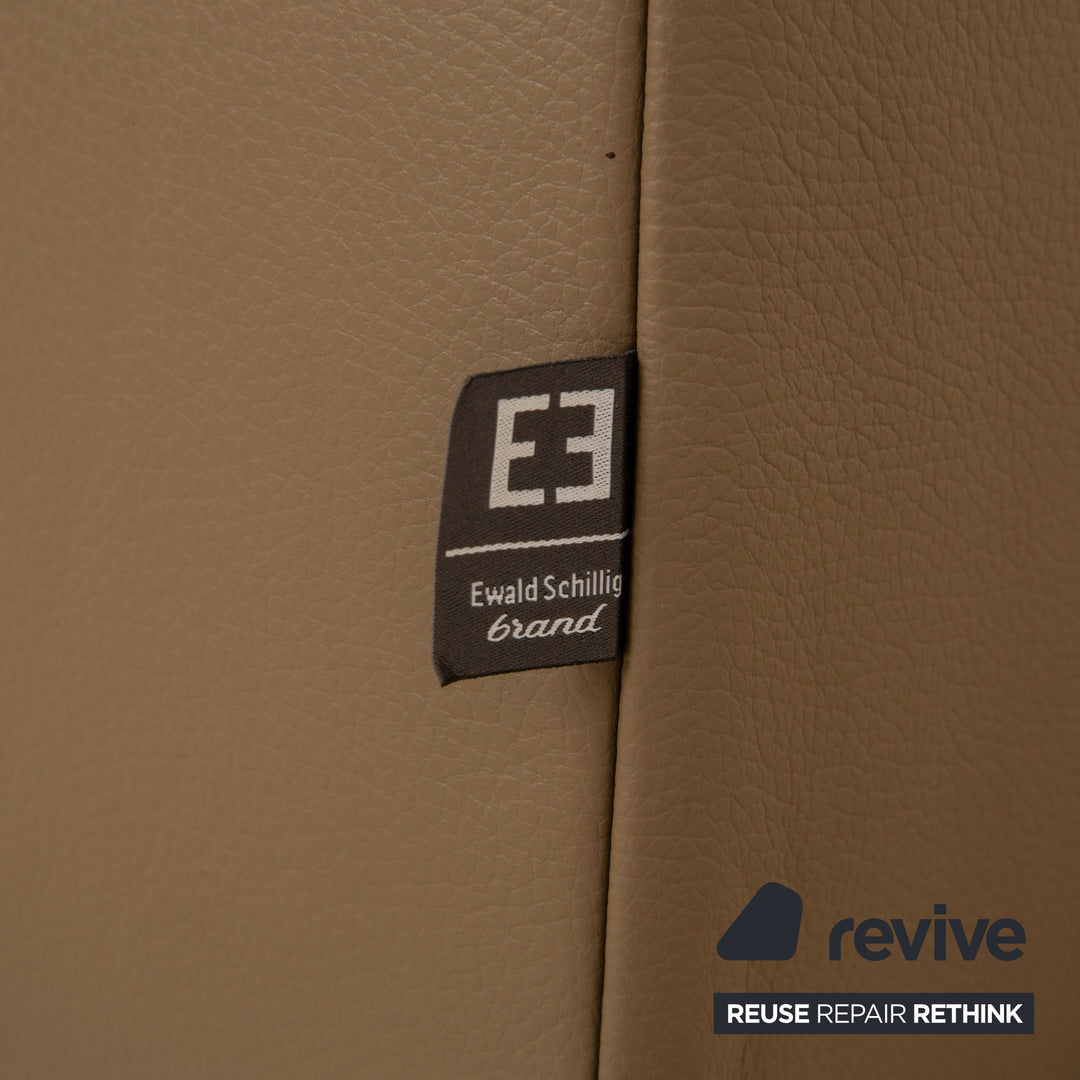 Ewald Schillig Courage Leder Ecksofa Beige Taupe Sofa Couch manuelle Funktion