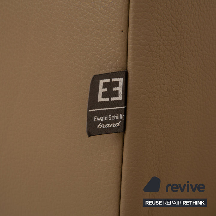 Ewald Schillig Courage Leder Ecksofa Beige Taupe Sofa Couch manuelle Funktion