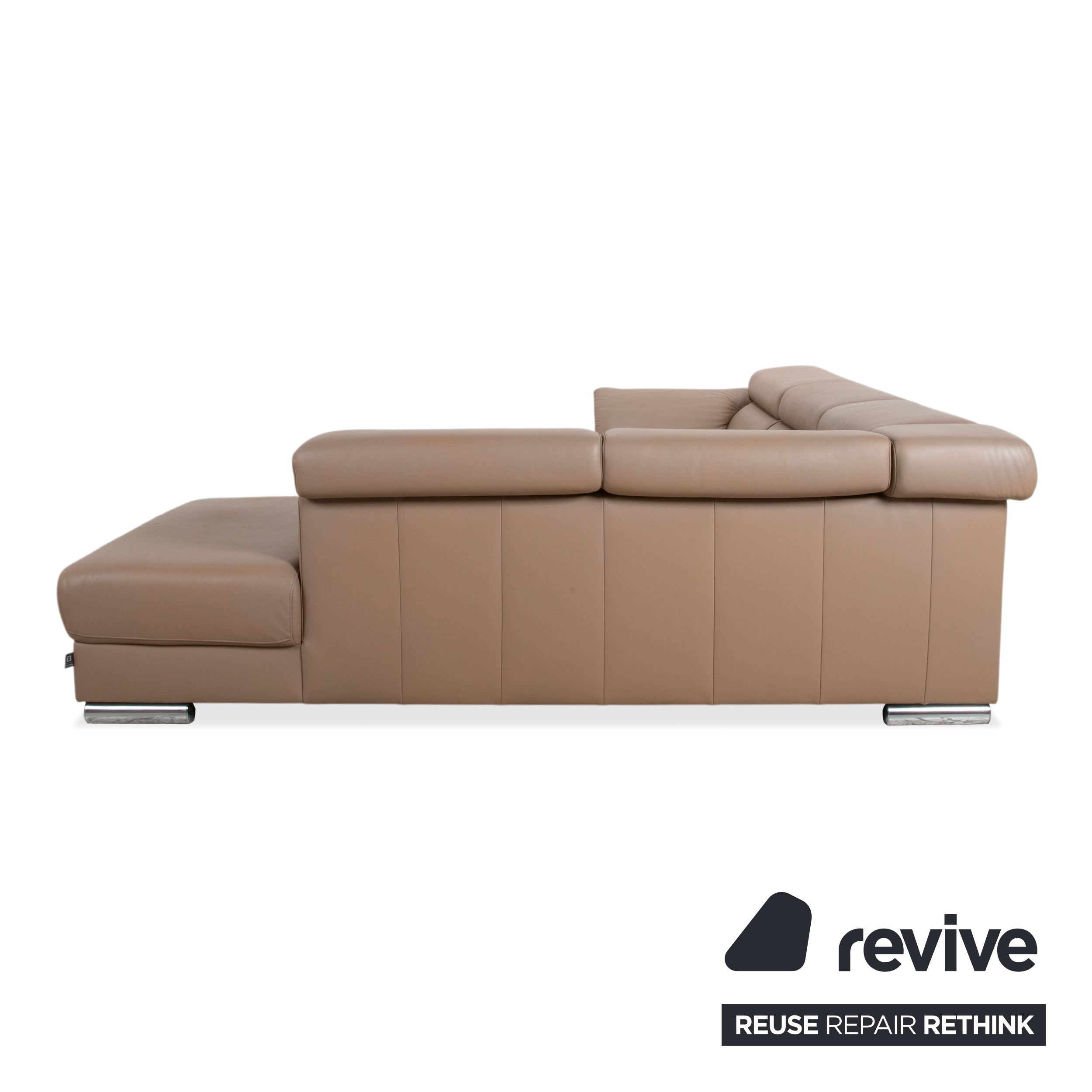 Ewald Schillig Courage Leder Ecksofa Braun manuelle Funktion