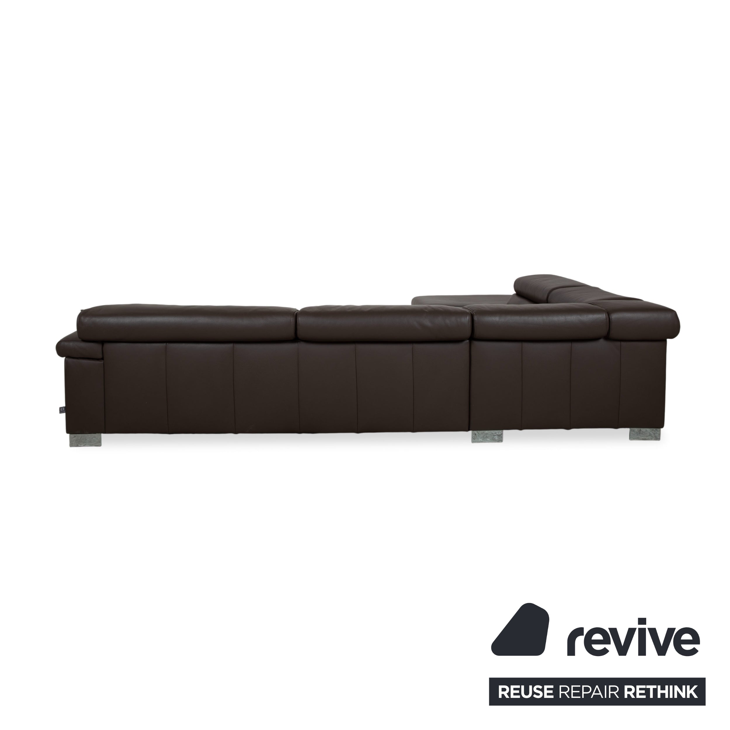Ewald Schillig Courage Leder Ecksofa Braun manuelle Funktion Recamiere links