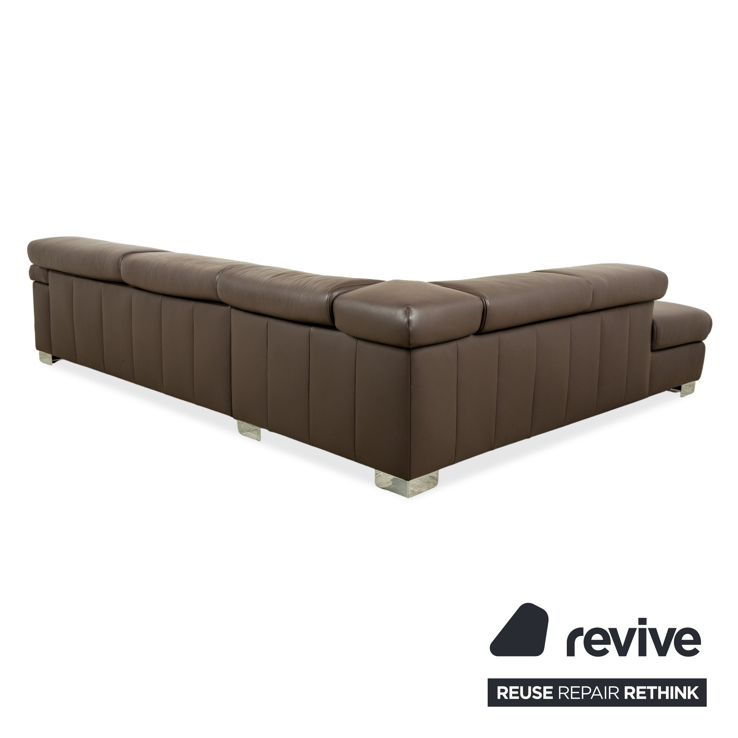 Ewald Schillig Courage Leder Ecksofa Braun manuelle Funktion Sofa Couch