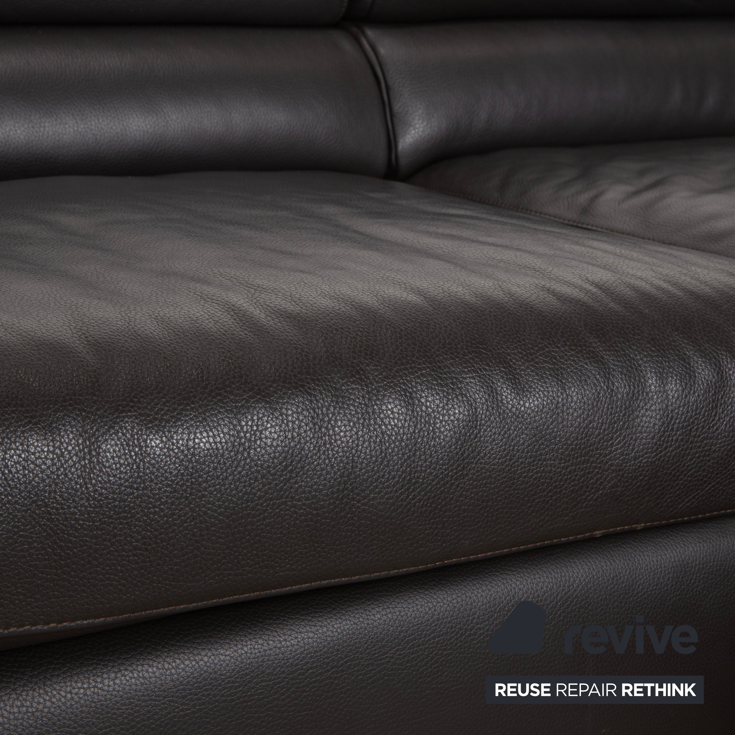 Ewald Schillig Courage Leder Ecksofa Braun manuelle Funktion Sofa Couch