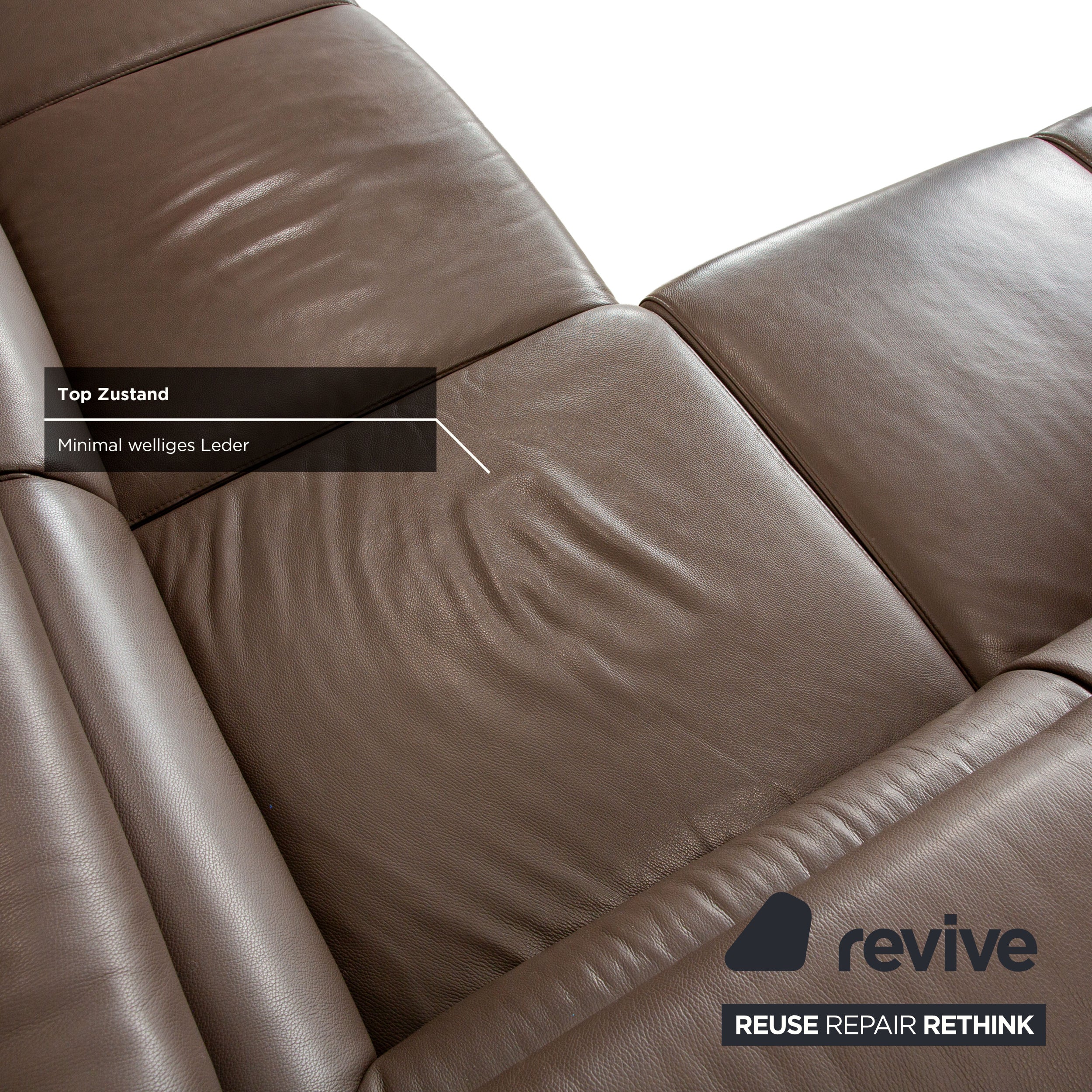 Ewald Schillig Courage Leder Ecksofa Braun manuelle Funktion Sofa Couch