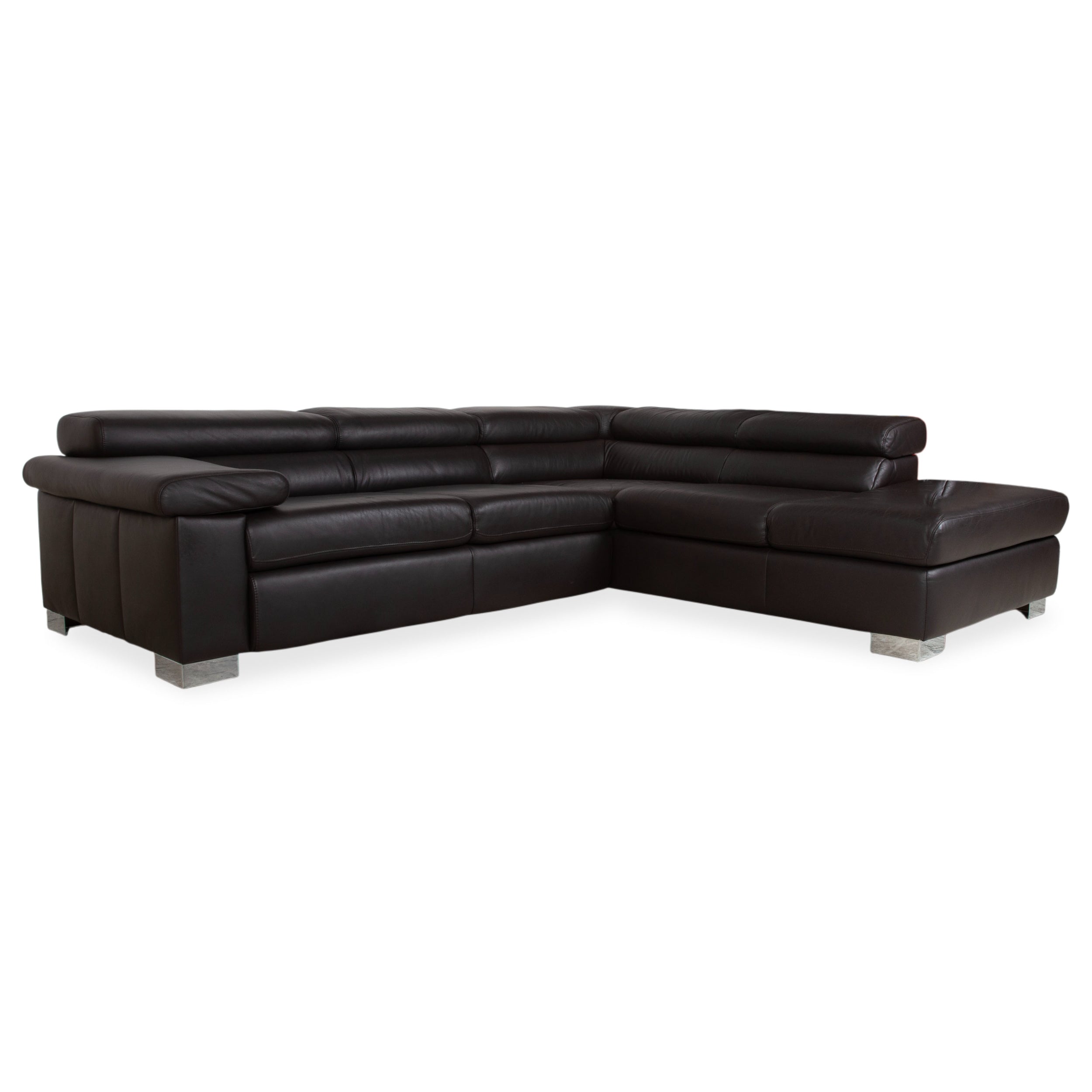 Ewald Schillig Courage Leder Ecksofa Braun manuelle Funktion Sofa Couch