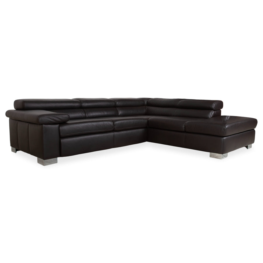 Ewald Schillig Courage Leder Ecksofa Braun manuelle Funktion Sofa Couch