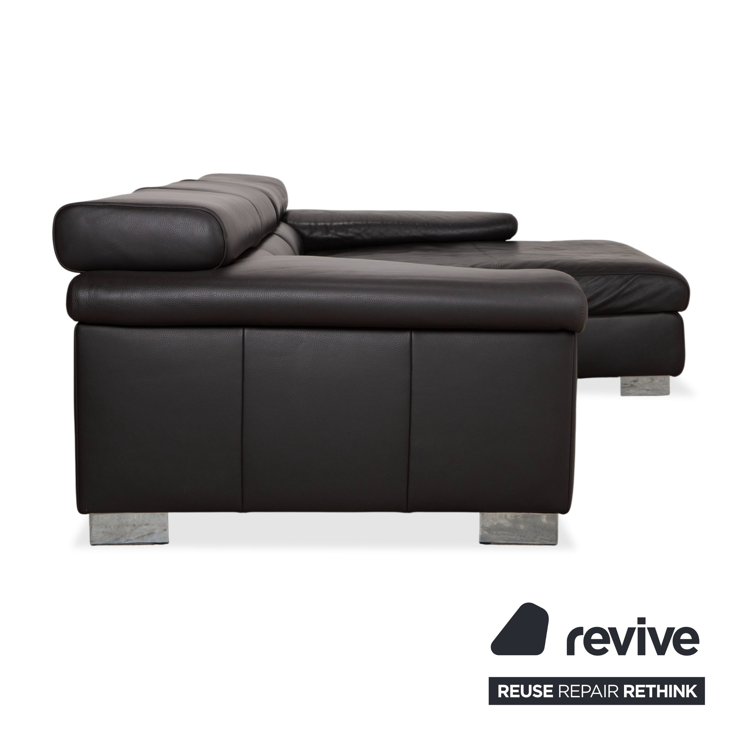 Ewald Schillig Courage Leder Ecksofa Braun manuelle Funktion Sofa Couch