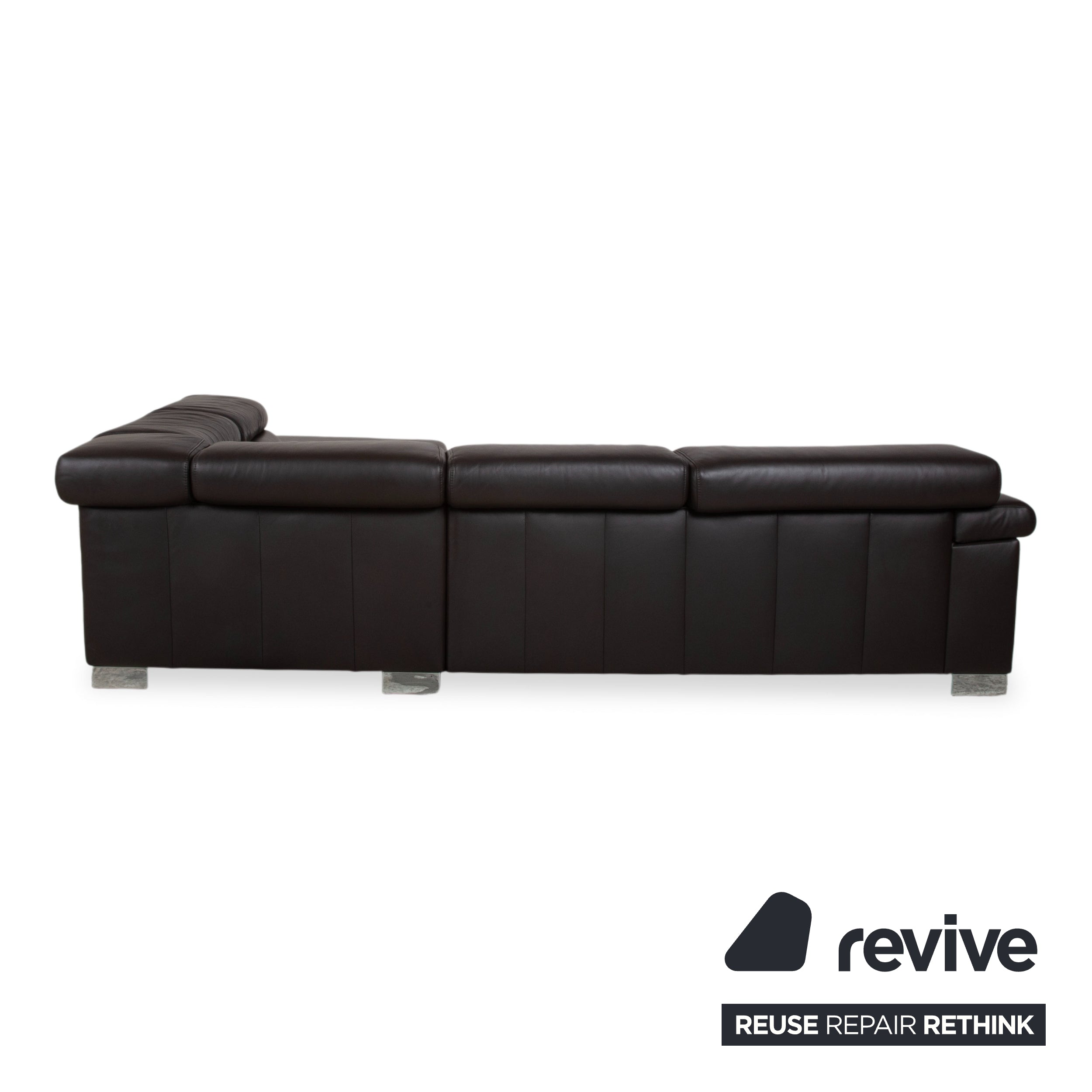 Ewald Schillig Courage Leder Ecksofa Braun manuelle Funktion Sofa Couch