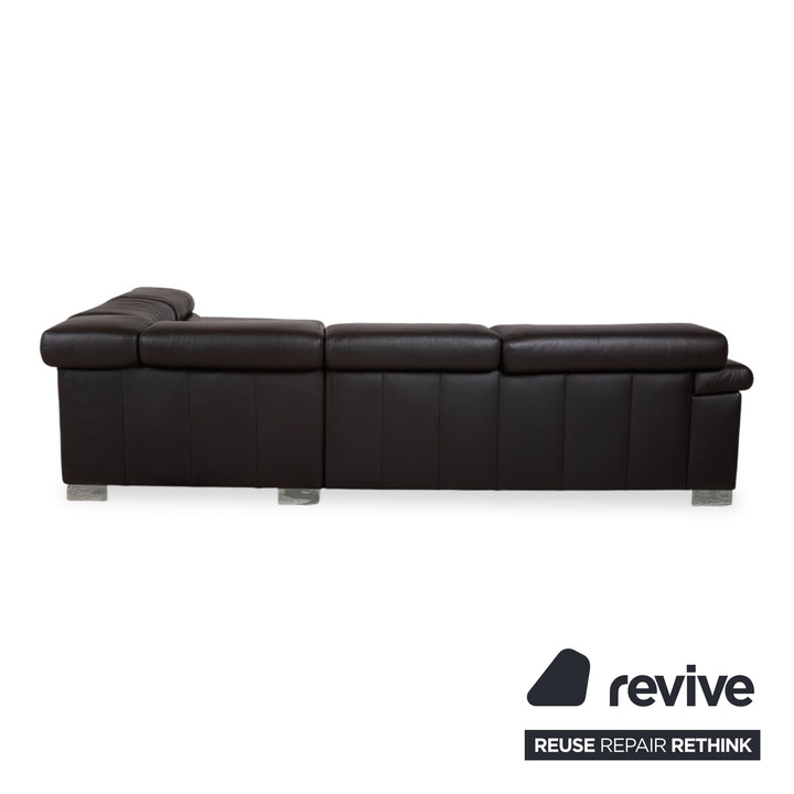 Ewald Schillig Courage Leder Ecksofa Braun manuelle Funktion Sofa Couch