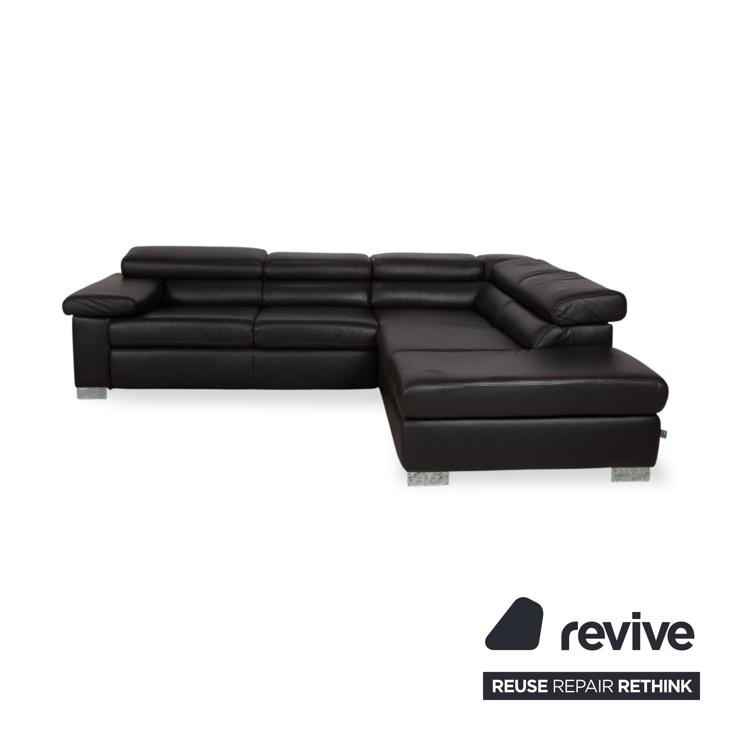 Ewald Schillig Courage Leder Ecksofa Braun manuelle Funktion Sofa Couch