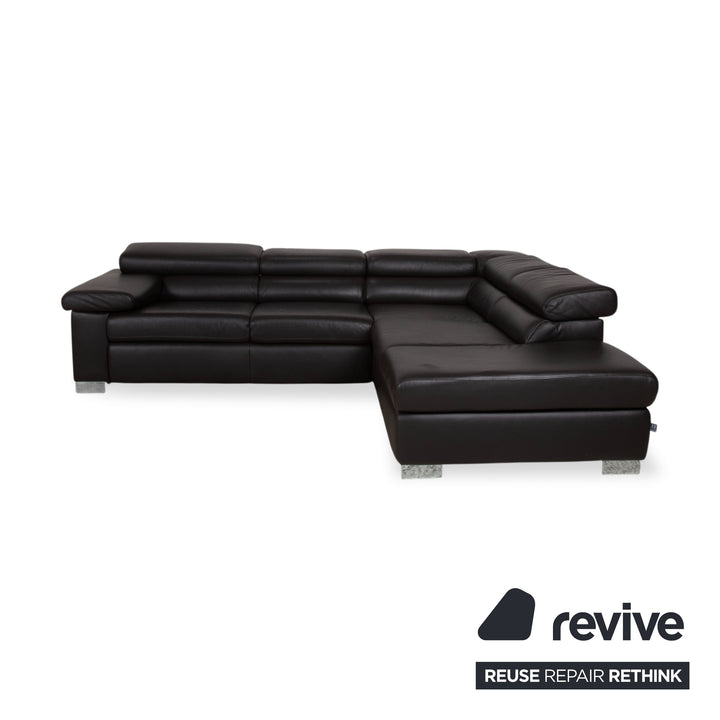 Ewald Schillig Courage Leder Ecksofa Braun manuelle Funktion Sofa Couch