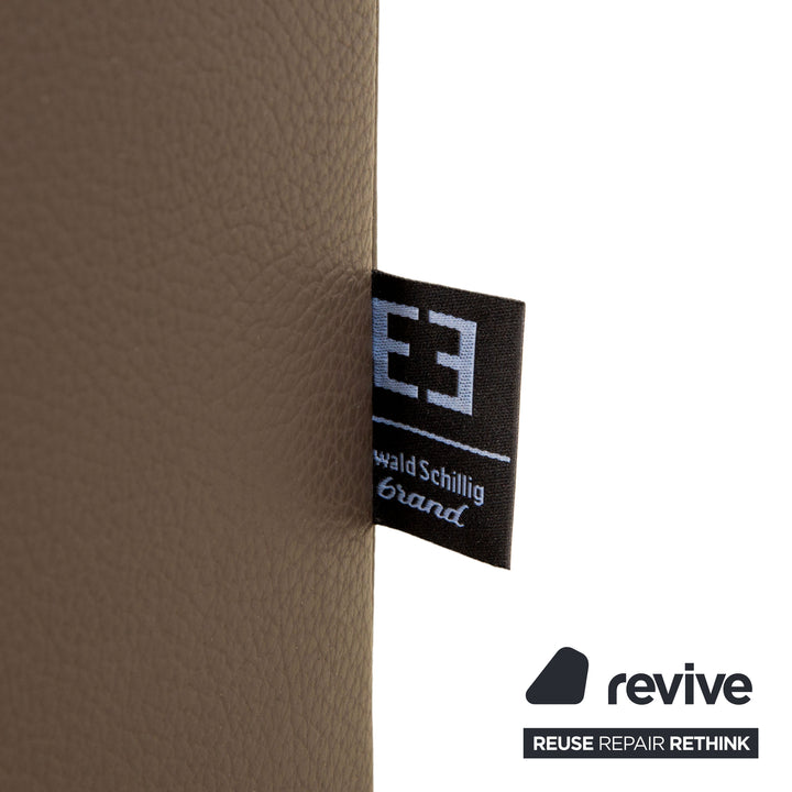 Ewald Schillig Courage Leder Ecksofa Braun manuelle Funktion Sofa Couch