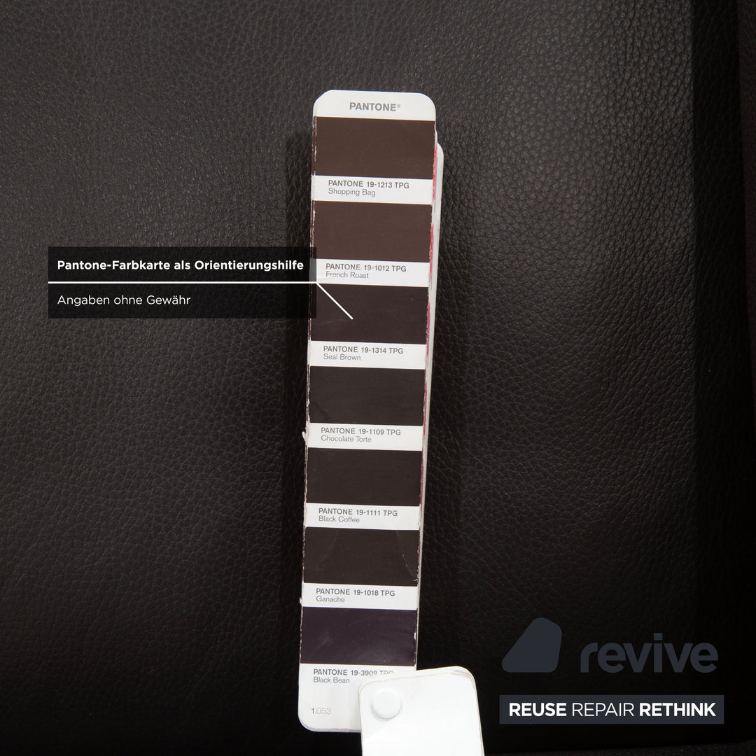 Canapé d'angle en cuir marron Ewald Schillig Courage, canapé à commande manuelle