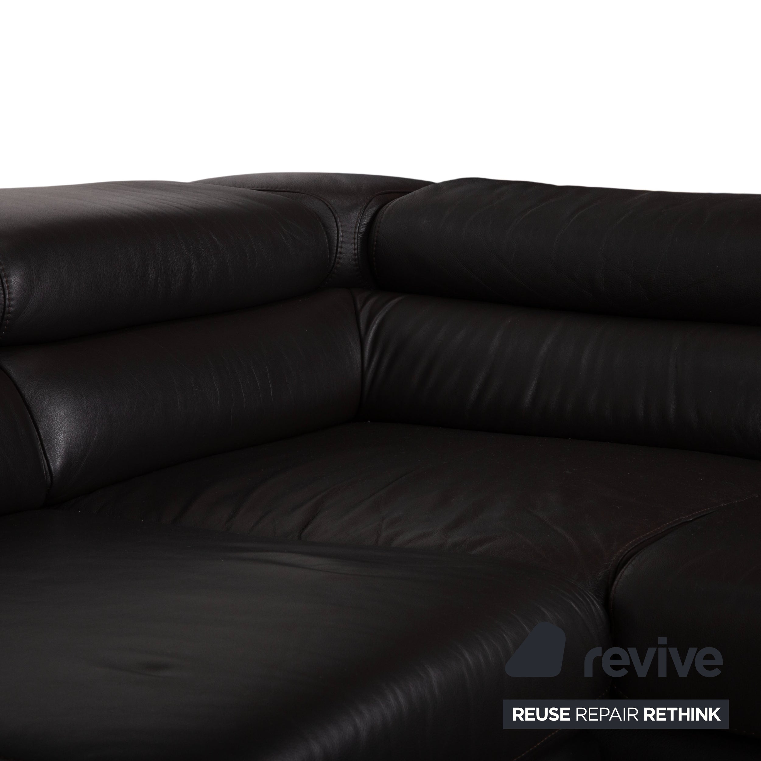 Ewald Schillig Courage Leder Ecksofa Braun manuelle Funktion Sofa Couch