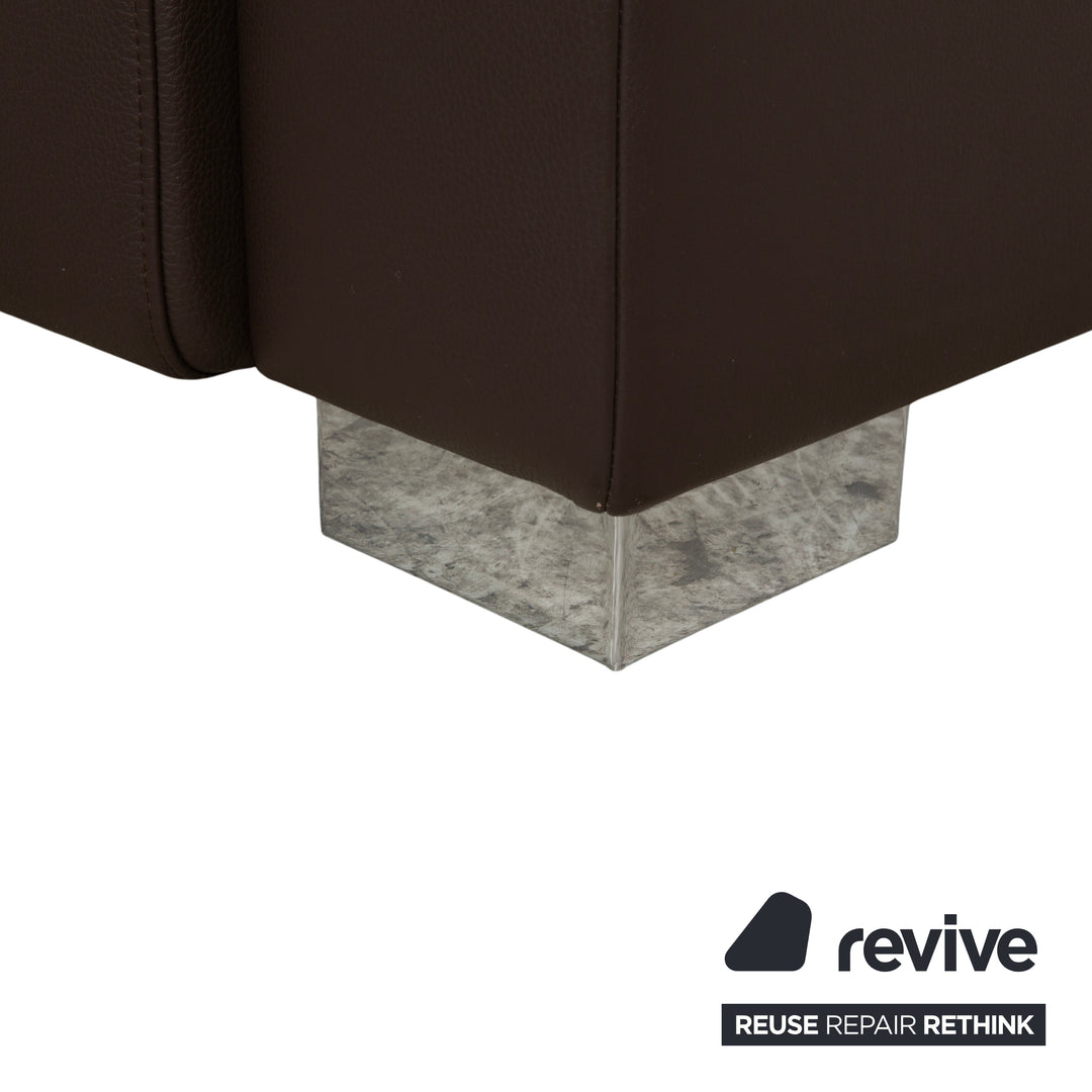 Ewald Schillig Courage Leder Ecksofa Braun Recamiere Links Sofa Couch