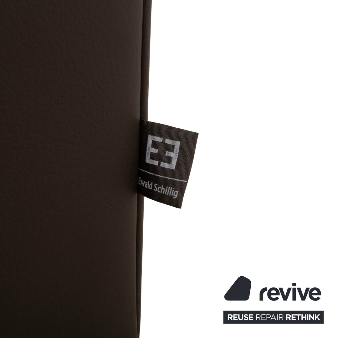 Ewald Schillig Courage Leder Ecksofa Braun Recamiere Links Sofa Couch