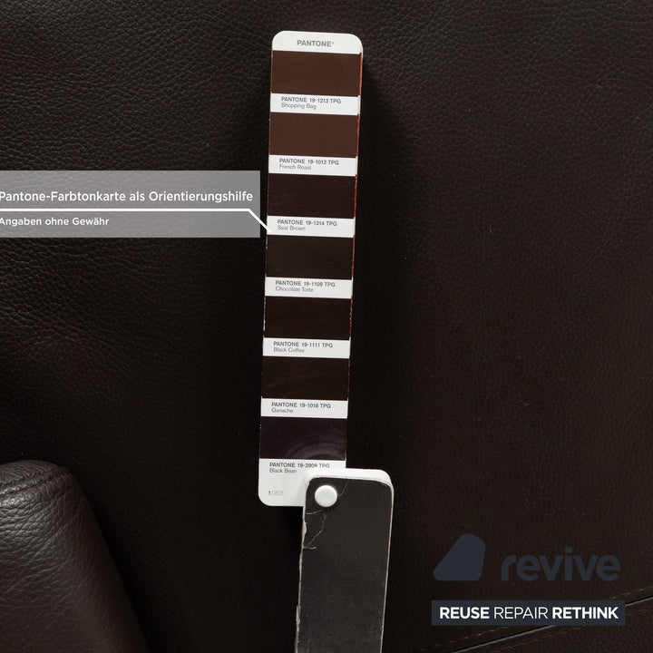 Ewald Schillig Courage Leder Ecksofa Sofa Couch Braun Recamiere Rechts manuelle Funktion