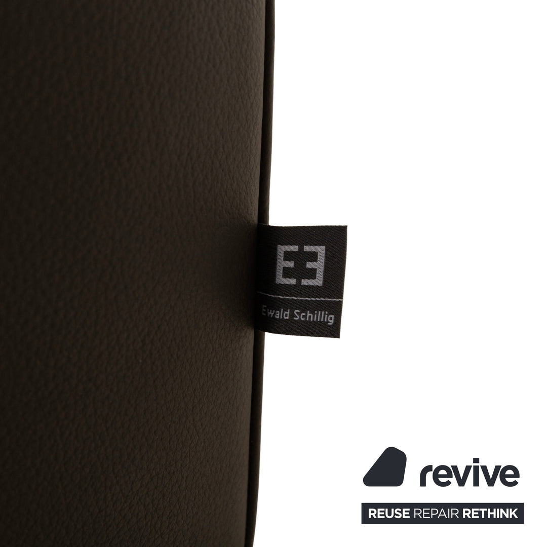 Ewald Schillig Courage Leder Ecksofa Sofa Couch Braun Recamiere Rechts manuelle Funktion