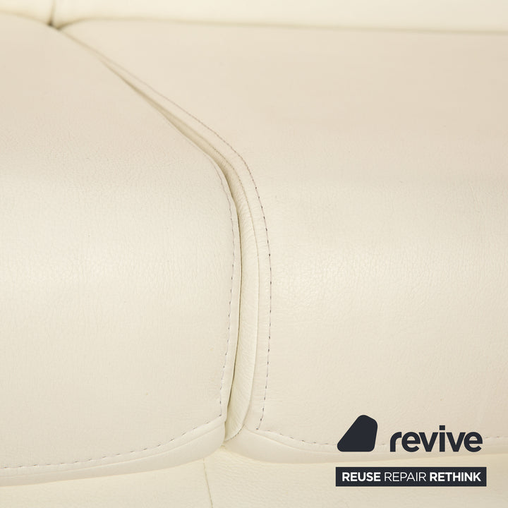 Ewald Schillig Courage Leder Ecksofa Creme manuelle Funktion Sofa Couch