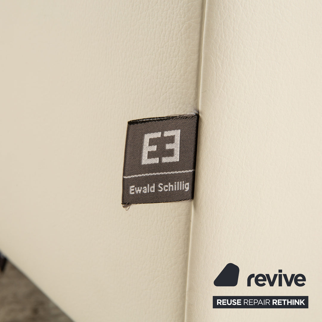 Ewald Schillig Courage Leder Ecksofa Creme manuelle Funktion Sofa Couch