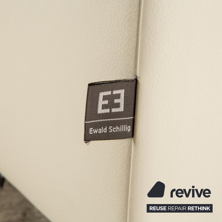 Ewald Schillig Courage Leder Ecksofa Creme manuelle Funktion Sofa Couch