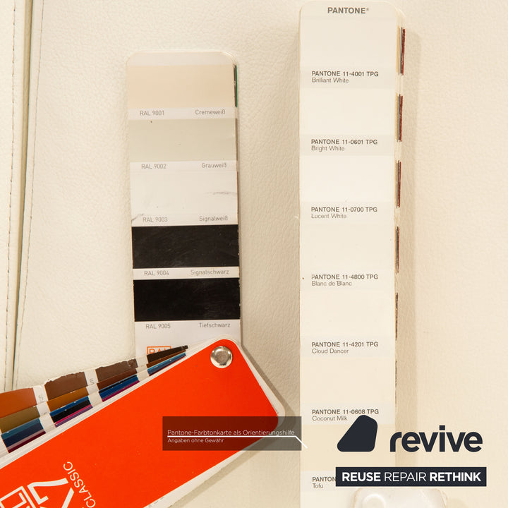 Ewald Schillig Courage Leder Ecksofa Creme manuelle Funktion Sofa Couch