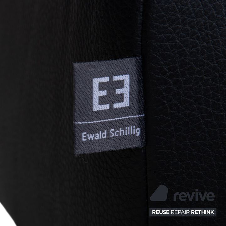Ewald Schillig Courage Leder Ecksofa Schwarz manuelle Funktion Sofa Couch