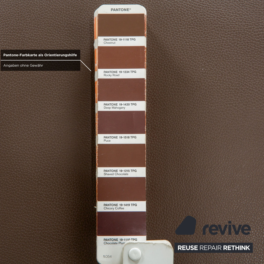 Ewald Schillig Courage Leder Hocker Braun