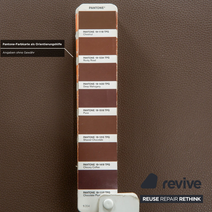 Ewald Schillig Courage Leder Hocker Braun