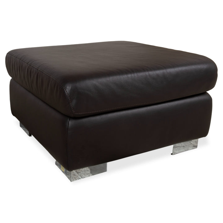 Tabouret en cuir marron Ewald Schillig Courage