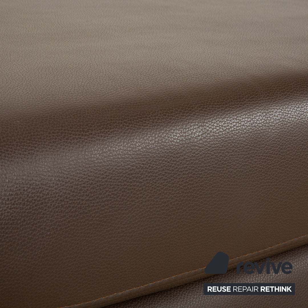 Ewald Schillig Courage Leder Hocker Braun