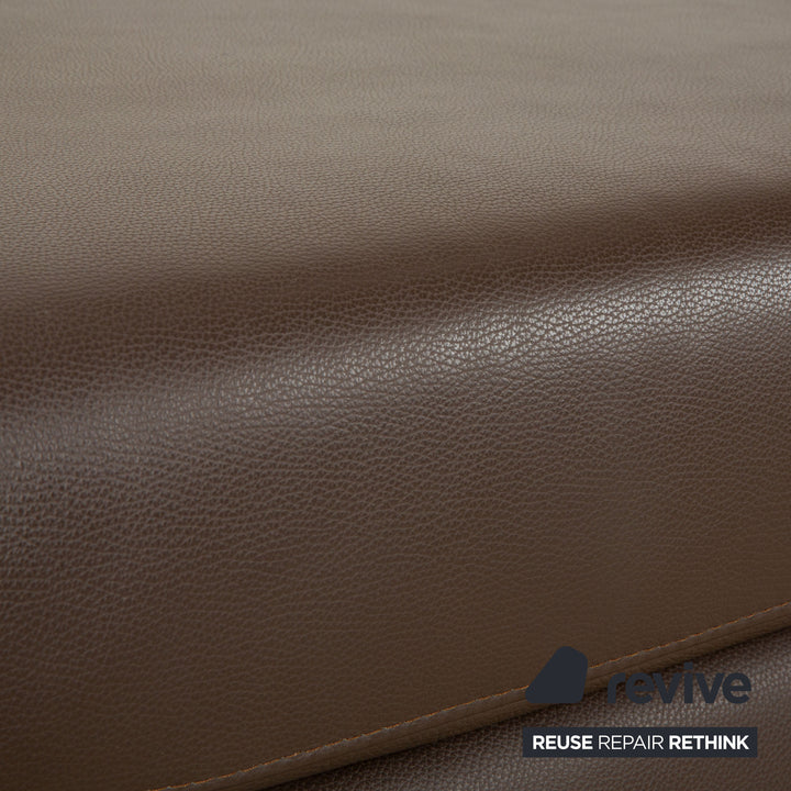 Ewald Schillig Courage Leder Hocker Braun