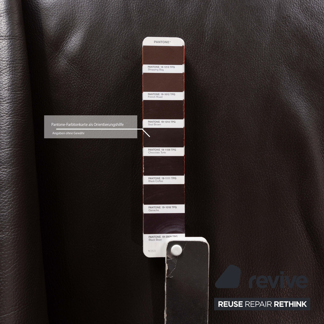 Ewald Schillig Courage Leder Zweisitzer Sofa Couch Braun manuelle Funktion