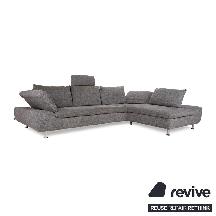 Ewald Schillig Diva Stoff Ecksofa Grau manuelle Funktion Sofa Couch