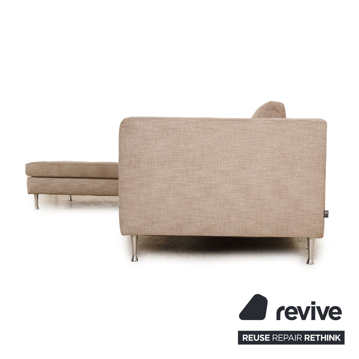 Ewald Schillig Domino Stoff Ecksofa Beige Greige Sofa Couch Recamiere links