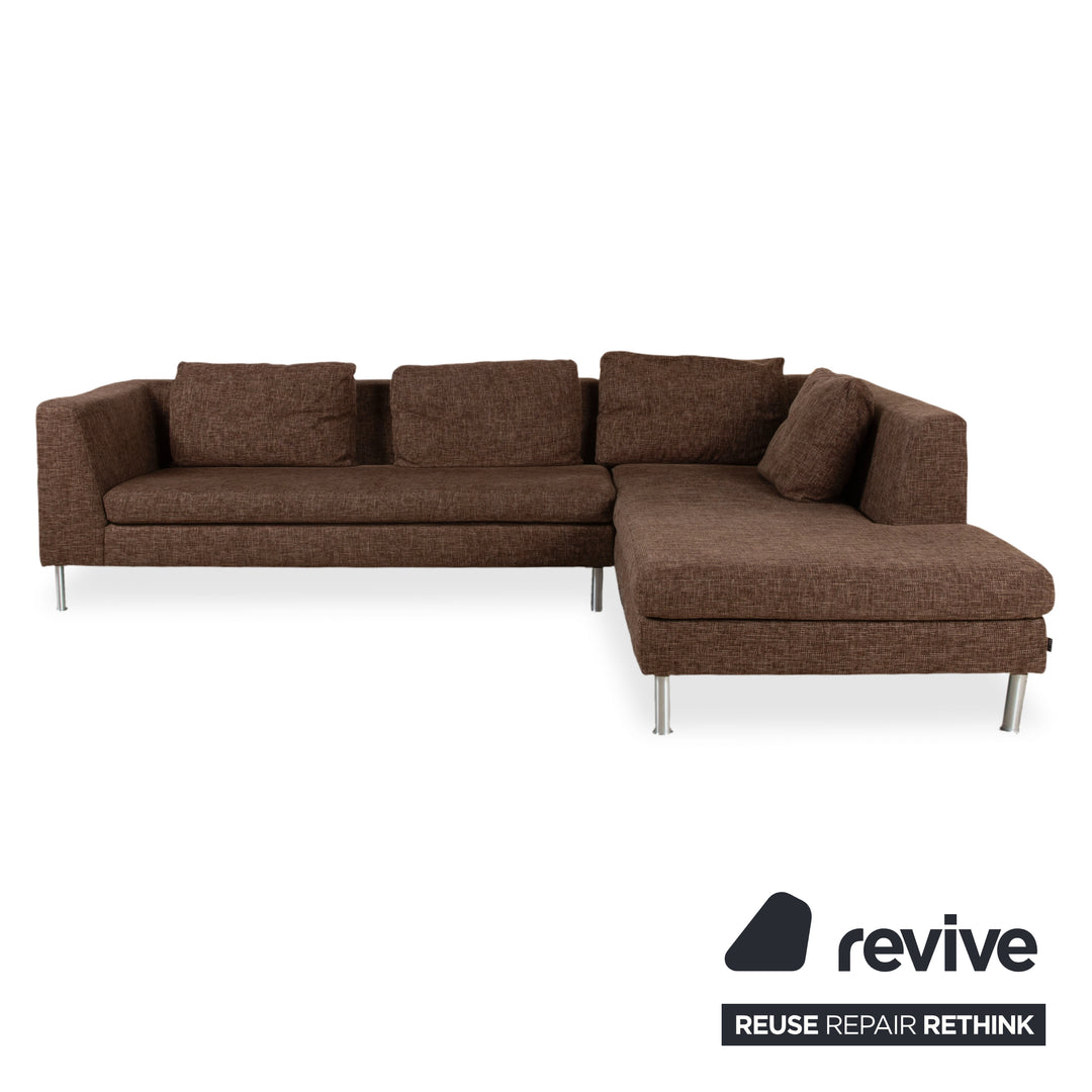 Ewald Schillig Domino Stoff Ecksofa Braun Sofa Couch