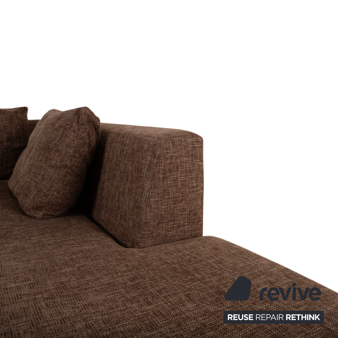 Ewald Schillig Domino Stoff Ecksofa Braun Sofa Couch