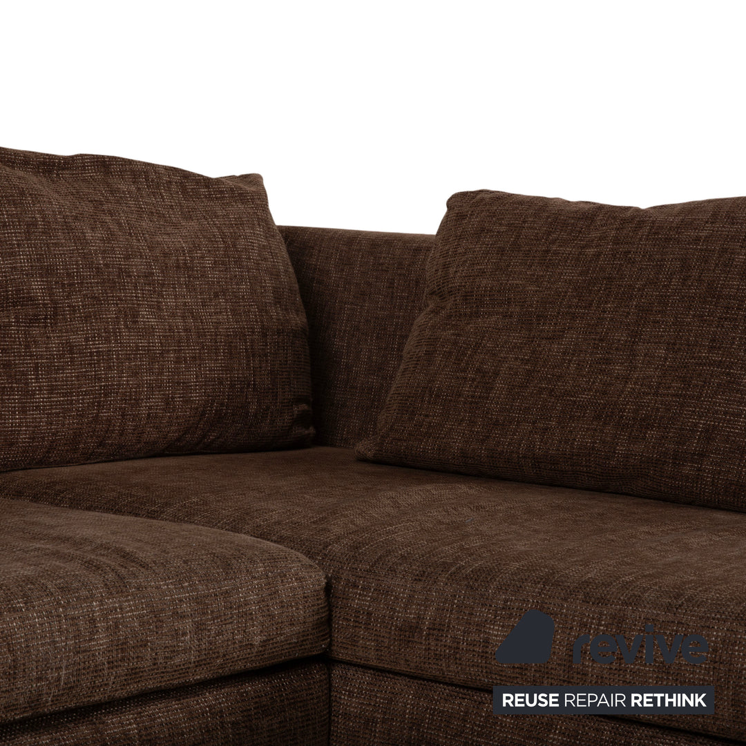 Ewald Schillig Domino Stoff Ecksofa Braun Sofa Couch