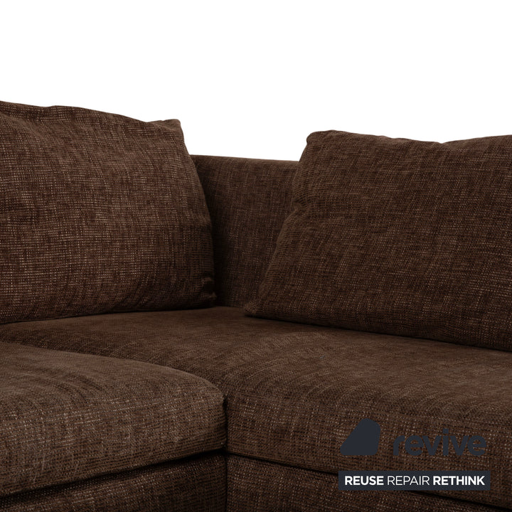 Ewald Schillig Domino Stoff Ecksofa Braun Sofa Couch